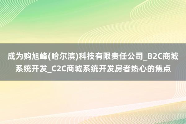 成为购旭峰(哈尔滨)科技有限责任公司_B2C商城系统开发_C2C商城系统开发房者热心的焦点