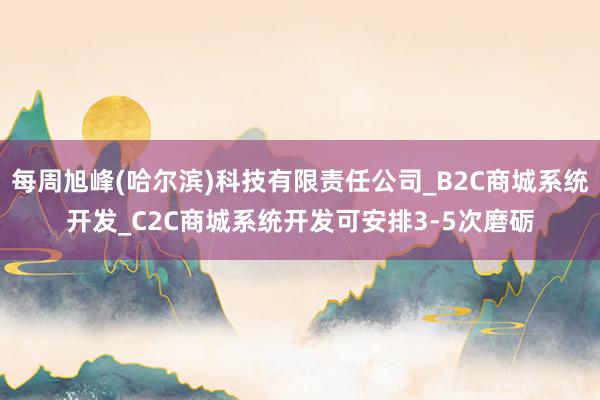 每周旭峰(哈尔滨)科技有限责任公司_B2C商城系统开发_C2C商城系统开发可安排3-5次磨砺